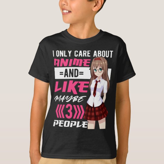 Addicted Anime Girl Otaku Cute Manga T-Shirt (Front)