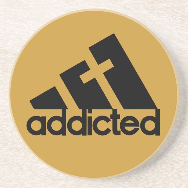 Addicted Black Coaster (Front)
