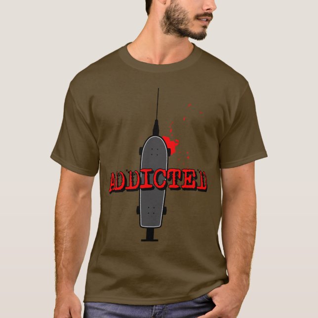 addicted black T-Shirt (Front)