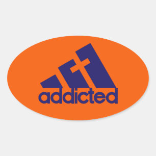 Addicted Oval Sticker