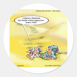 Addicted To Coffee By Londons Times Cartoons Classic Round Sticker