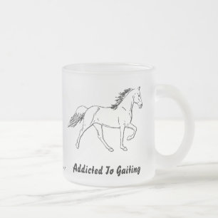 Addicted To Gaiting Frosted Glass Coffee Mug