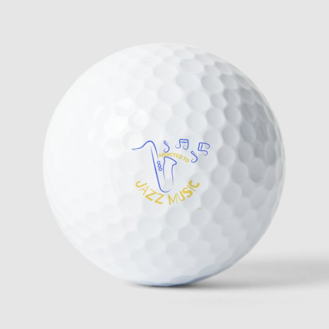Addicted to Jazz Music Golf Balls (Front)