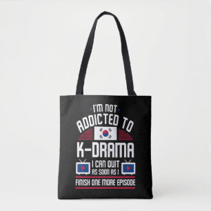 Addicted to K-Drama K-pop Korean Music Lover Tote Bag