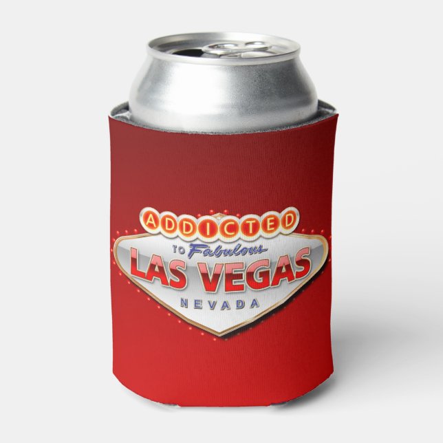 Addicted to Las Vegas, Nevada Funny Sign Can Cooler (Can Front)