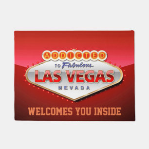 Addicted to Las Vegas, Nevada Funny Sign Doormat