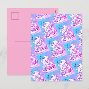 ADDICTED TO LOVE FUNNY BABY CUPID, CHOCOLATE CANDY HOLIDAY POSTCARD