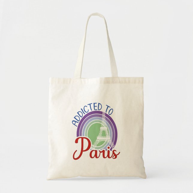 Addicted to Paris, Eiffel Tower Classic Tote Bag (Front)