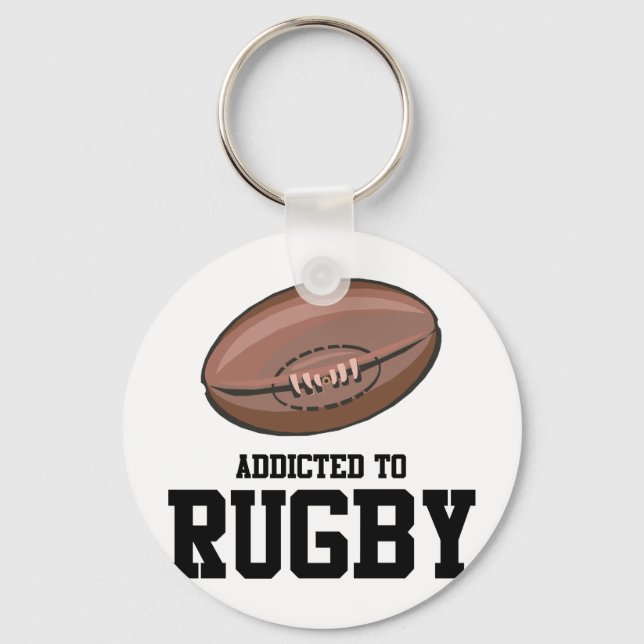 Addicted To Rugby Key Ring (Front)