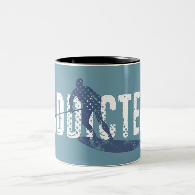 Addicted To Stand Up Paddling Two-Tone Coffee Mug (Center)