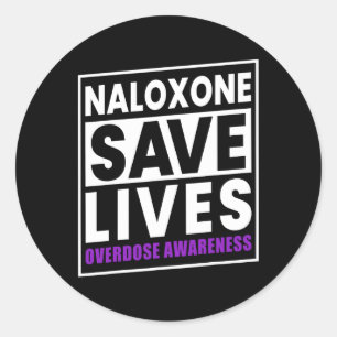 Addiction Awareness Drug Addiction Overdose Awaren Classic Round Sticker