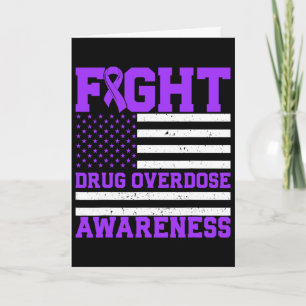 Addiction Awareness Usa Flag America Overdose Awar Card