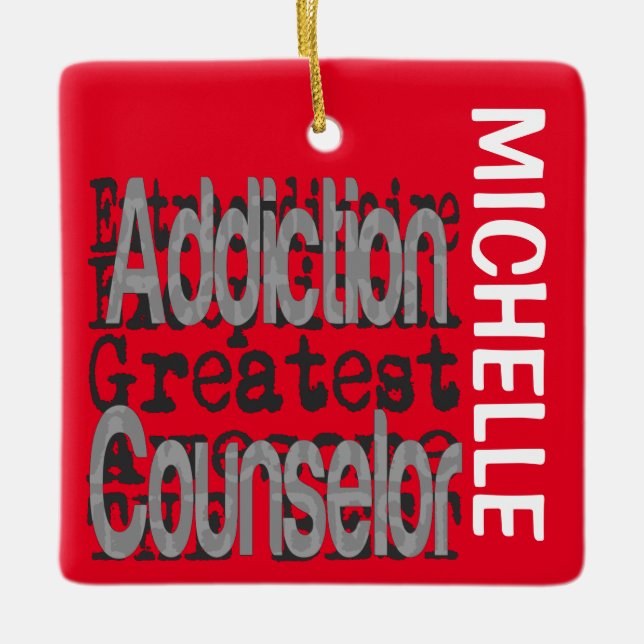 Addiction Counsellor Extraordinaire CUSTOM Ceramic Ornament (Front)