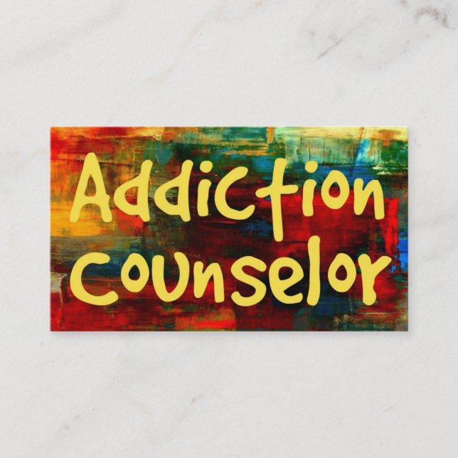 Addiction Counsellor in Paint Business Card (Front)