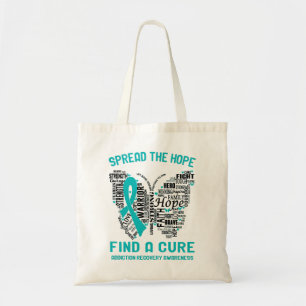 Addiction Recovery Awareness Month Ribbon Gifts Tote Bag