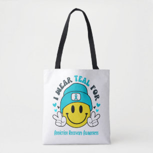 Addiction Recovery Awareness Ribbon Support Gifts Tote Bag