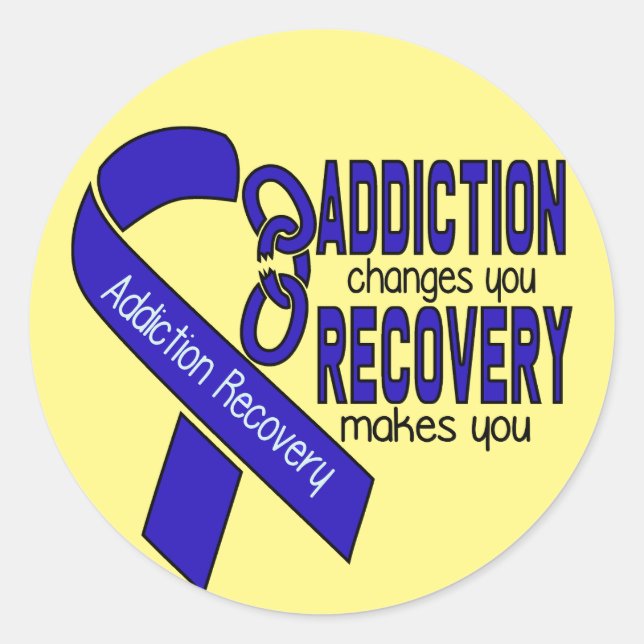 Addiction Recovery  Classic Round Sticker (Front)