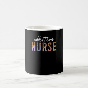 Addiction Recovery Nurse Rehab Nurse Leopard Print Coffee Mug