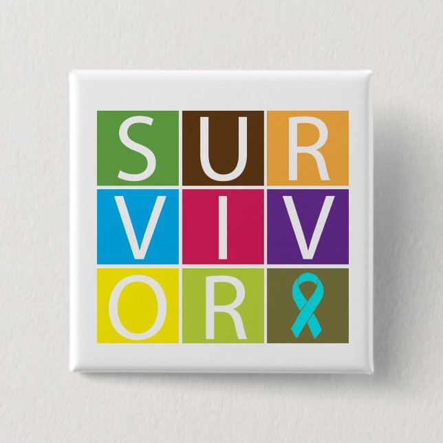 Addiction Recovery Survivor 15 Cm Square Badge (Front)