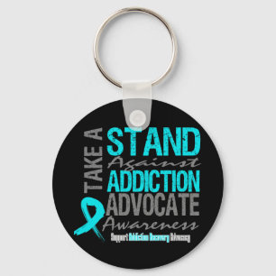 Addiction Recovery Take A Stand Against Addiction Key Ring