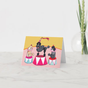 Addie's Circus Poodles Notecard