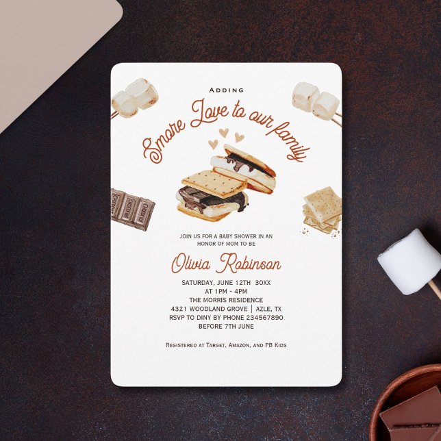 Adding S’More Love to Our Family Baby shower Invitation (Creator Uploaded)