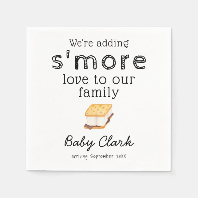 Adding S'more Love Baby Shower  Napkin (Front)