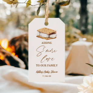 Adding S'more Love Smore baby Shower Gift Tags