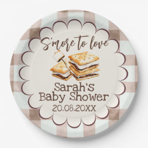 Adding S'more to Love Baby Shower Paper Plate