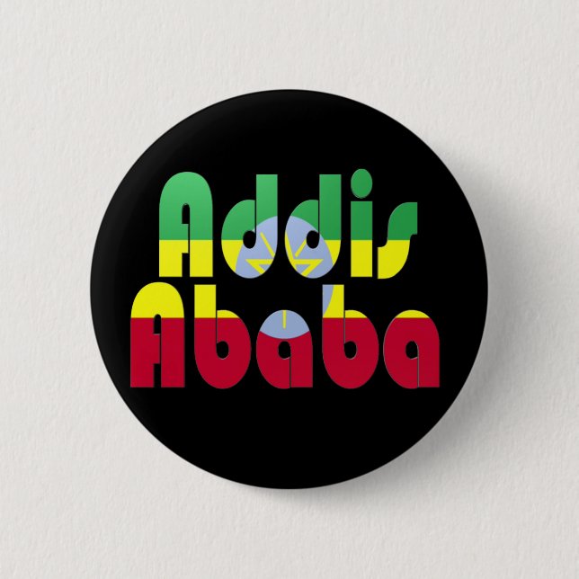 Addis Ababa, Ethiopia 6 Cm Round Badge (Front)