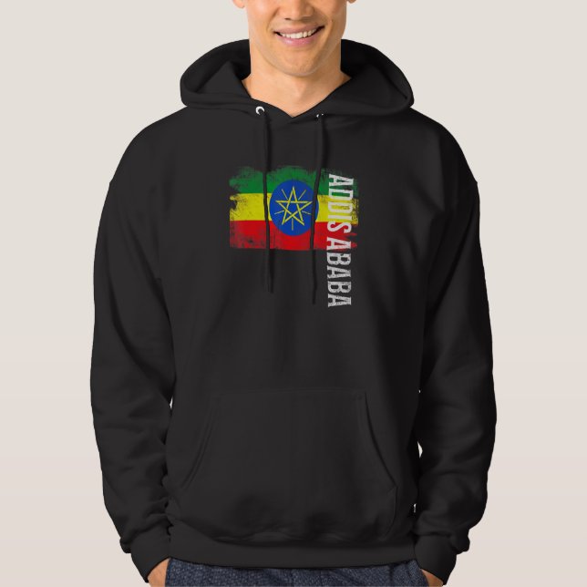 Addis Ababa Ethiopia Flag For Ethiopians Men Women Hoodie (Front)