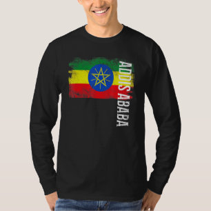 Addis Ababa Ethiopia Flag For Ethiopians Men Women T-Shirt