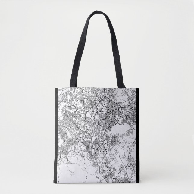 Addis Ababa Ethiopia Map Tote Bag (Front)