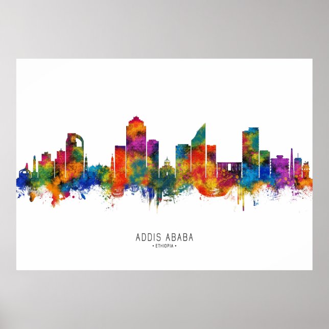 Addis Ababa Ethiopia skyline Poster (Front)