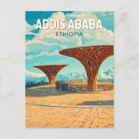 Addis Ababa Ethiopia Travel Art Vintage