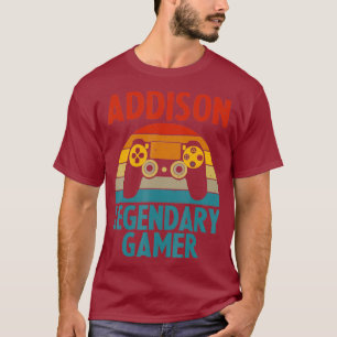 ADDISON Gift Name Personalized Funny Gaming Geek T-Shirt