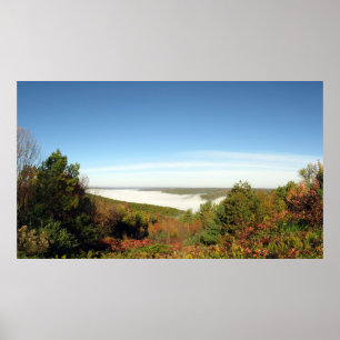 Addison Pinnacle Fall Colours and Foggy Valley Poster
