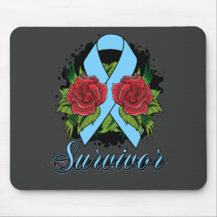 Addison’s Disease Survivor Rose Grunge Tattoo Mouse Mat