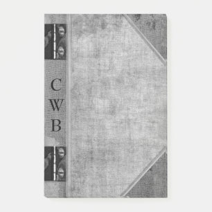 Addison Shade Old Book Cool Monogram Post-it Notes