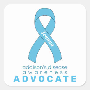 Addison's Disease Advocate White Square Sticker