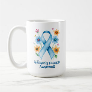 Addison's Disease Awareness   Blue Ribbon Coffee Mug