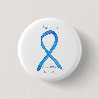 Addison's Disease Awareness Custom Ribbon Art Pin