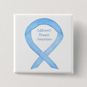 Addison's Disease Awareness Custom Ribbon Art Pin