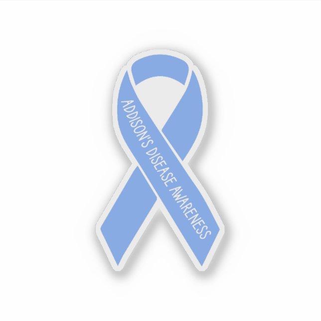 Addison's Disease Awareness Light Blue Ribbon (Front)