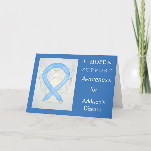 Addison's Disease Awareness Ribbon Greeting Card (Front)