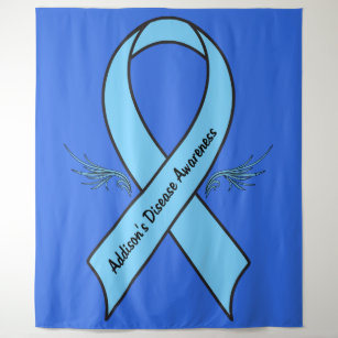 Addison's Disease Awareness Ribbon with Wings Tapestry