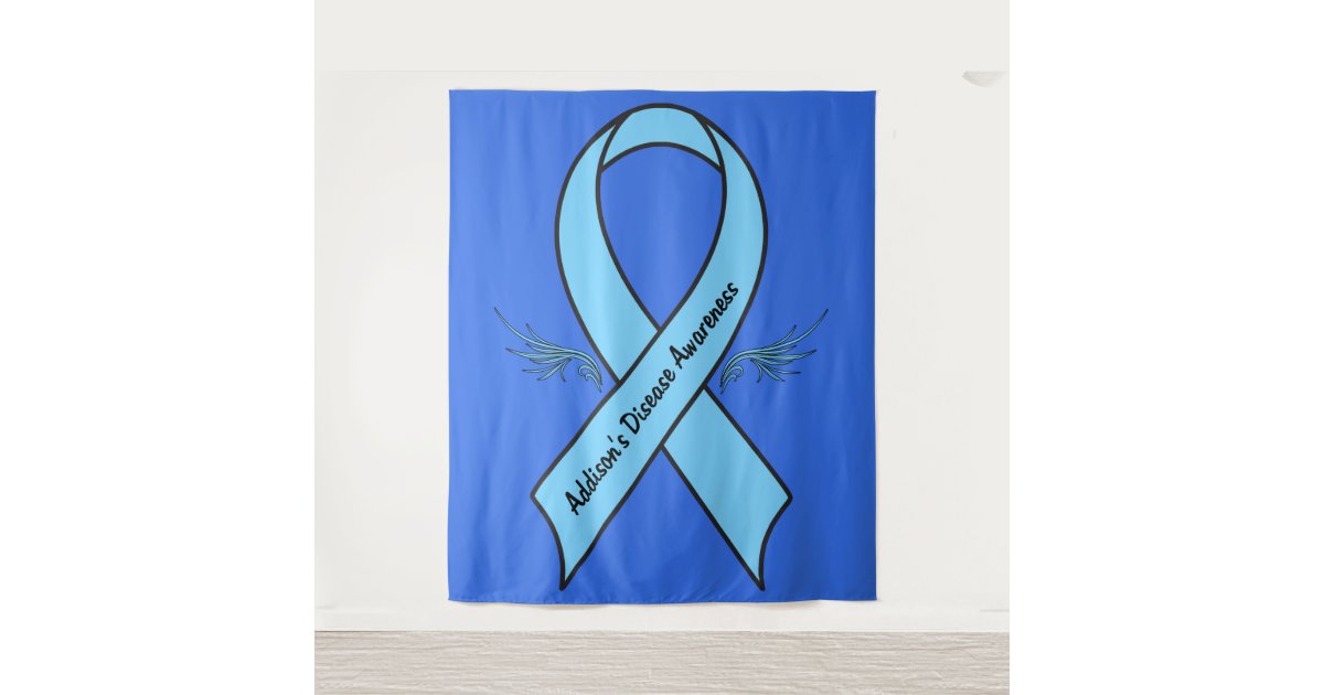 Addison's Disease Awareness Ribbon with Wings Tapestry | Zazzle