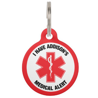 Addison's Disease Medical Alert  Pet Tag
