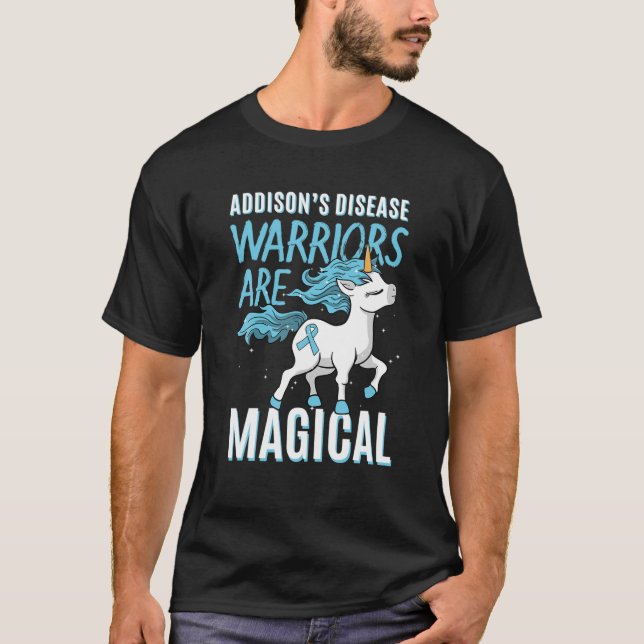 Addison's Disease Warrior Hypocortisolism Unicorn T-Shirt (Front)