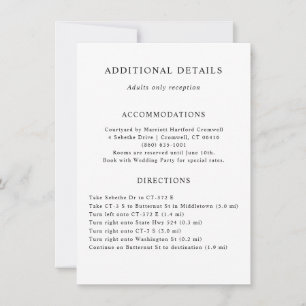 Additional Details Insert Card